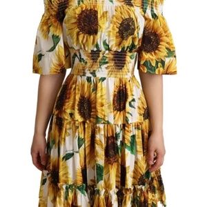 Dolce & Gabbana Sunflower Midi Dress